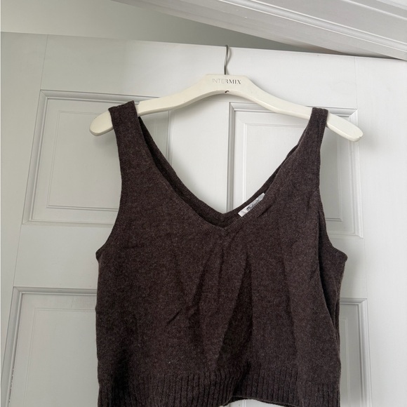 Madewell Dark Brown Knit Tank Top - Picture 3 of 3